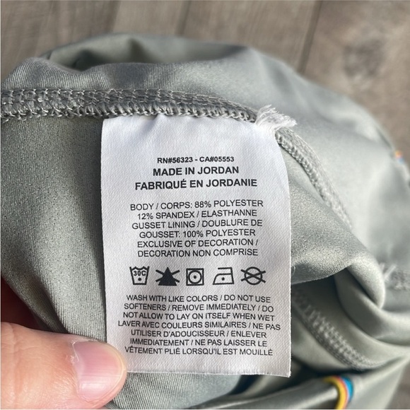 Nike Yoga Dri-Fit Size Small Grey 7/8 Training High-Rise Leggings. - Picture 6 of 7